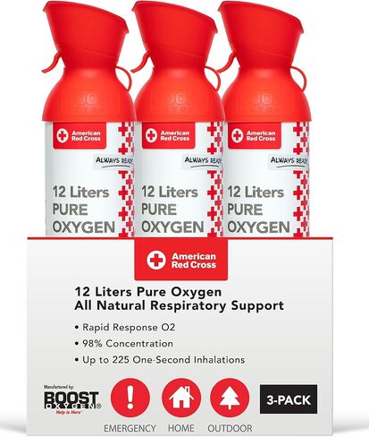 American Red Cross + Boost Oxygen | Extra Large 12L Canister (2 Pack) in Kuwait