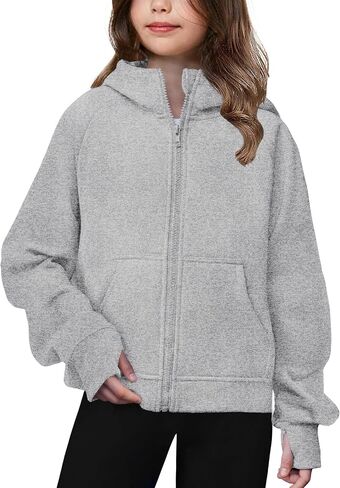 Arshiner Girls zip udies teen teen swingshirts sweatshirts fleece jetkets Kids Fall Fashit Adth in Saudi Arabia