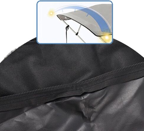 Bimini Top Boot Cover Outdoor 600D Boat Cover Dustproof Protection Bimini Storage Boot Organiser Heavy Duty Bimini Top Cover, 4BOW 91 to 103W in Saudi Arabia
