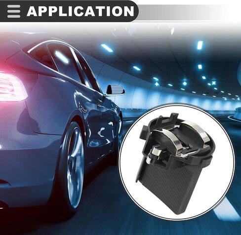 Motoforti H7 LED Headlight Bulb Holder Adapter, Socket Base Holders Clip, for Volkswagen MK6 MK7 2009-2019, Plastic, Black, 2pcs in Saudi Arabia