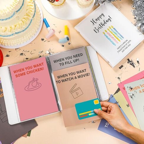 Epakh Happy Birthday Gift Card Book 9 x 7 Inch Greeting Cards Booklet Keeper Organizer Books with 24 Pages Album Keeper Personalized for Birthday Party Favors in Saudi Arabia