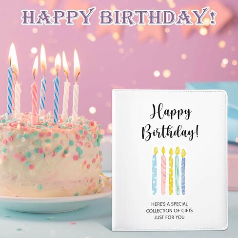 Epakh Happy Birthday Gift Card Book 9 x 7 Inch Greeting Cards Booklet Keeper Organizer Books with 24 Pages Album Keeper Personalized for Birthday Party Favors in Saudi Arabia