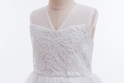 Glamulice Girls Flower Girl Dress Tulle Lace Wedding Party Bridesmaid Birthday Pageant Formal Dresses in Kuwait