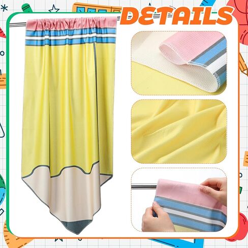 6 Pcs School Classroom Curtains Back to Classroom Colorful Curtains for Kindergarten Daycare Primary Bedroom Playroom Room Decor(Pencil) in Saudi Arabia