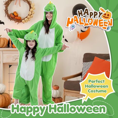 MICHLEY Unisex Halloween Animal Cosplay Costume, Zipper Hooded One Piece Pajamas for Men and Women in Saudi Arabia