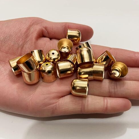 50pcs Tassel Caps Charms Crimps End Beads Caps Leather Cords Buckle Tip (8x9mm, KC Gold Plated) in Saudi Arabia