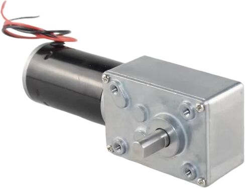 5840-31ZY Worm Geared Motor High Torque D Shaft Motor 8mm Shaft Rotating Table Door Self-Lock 70kg.cm 6.5A 16RPM 24V in Saudi Arabia