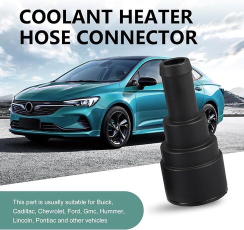 2 PCS Car Heater Coolant Hose Connector, High Temperature Leak-proof Sealing Joints, Replacement 800-409 15032062 15151873 15151875, Compatible with Buick GMC Chevrolet Ford Lincoln (Black) in Kuwait