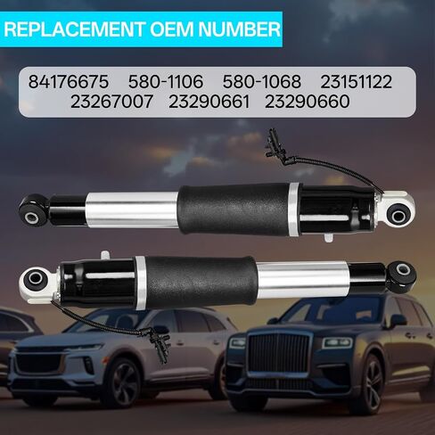841766675 2 PCS صدمات الهواء الخلفية الدعامات استبدال امتصاص كاديلاك Escalade GMC Yukon Chevy Suburban Tahoe 2015-2022 ، 23151122 23267007 23290661 in Saudi Arabia