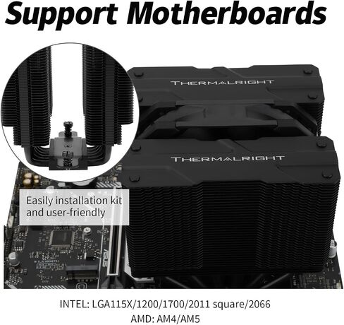 مبرد وحدة المعالجة المركزية Peerless Assassin 120 Mini White، 6 أنابيب حرارية للتبريد، تبريد أبراج مزدوجة للكمبيوتر الشخصي، تبريد وحدة المعالجة المركزية للكمبيوتر بارتفاع 135 مم لـ AMD: AM4 AM5/Intel LGA 1700/1851/1150/1151/1200/2011 in Saudi Arabia