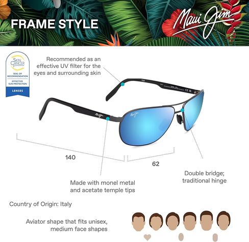 Maui Jim Men's and Women's Hookipa Polarized Universal Fit Rimless Reading Sunglasses in Kuwait