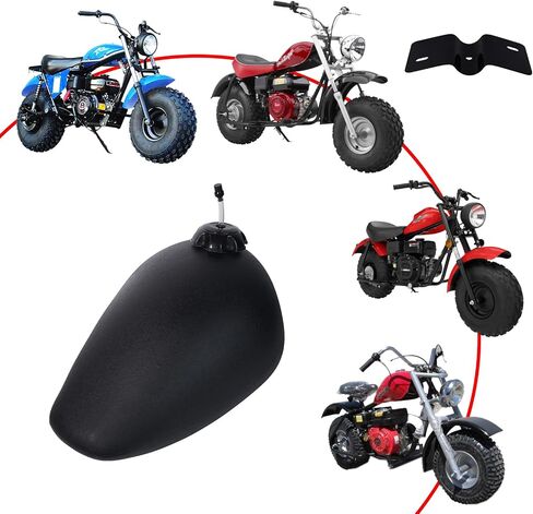 JMChstore خزان وقود الغاز الحقيقي لـ Baja Tiralmaster Massimo MB200 ، Mini Baja Heat Warrior ، Hawg Ty 196cc ، Serengeti Puma ، Yukon Trail Puma 200 Mini Bike (Black) in Kuwait
