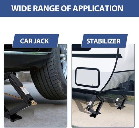 جاك مقص 7500 رطل من أجل المقطورات - 4 "إلى 24" ارتفاع قابل للتعديل ، والمستقلة وتثبيت مقبض مع مقطورات السفر ، والمعسكر ، و RVS والعجلات الخامسة in Kuwait