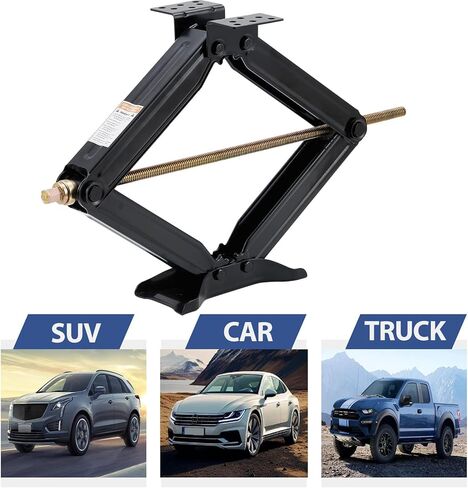 جاك مقص 7500 رطل من أجل المقطورات - 4 "إلى 24" ارتفاع قابل للتعديل ، والمستقلة وتثبيت مقبض مع مقطورات السفر ، والمعسكر ، و RVS والعجلات الخامسة in Kuwait