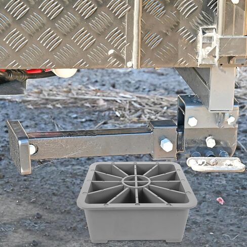 Pretyzoom RV Trailer Jack Block: RV Loveling Pad - Block Nonslip Camper Stabilizer Block لمقاطع السفر في الهواء الطلق ومواقف السيارات - رمادي in Saudi Arabia