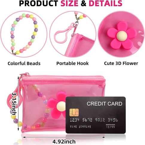 2 PCS COIN PRES CREDER CARD CARD CARD CUNT SMITLY MINI SHIPPER WALLET for Women Girls Change يحافظ in Kuwait