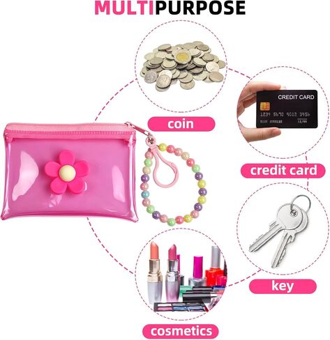 2 PCS COIN PRES CREDER CARD CARD CARD CUNT SMITLY MINI SHIPPER WALLET for Women Girls Change يحافظ in Kuwait