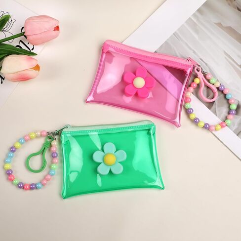 2 PCS COIN PRES CREDER CARD CARD CARD CUNT SMITLY MINI SHIPPER WALLET for Women Girls Change يحافظ in Kuwait