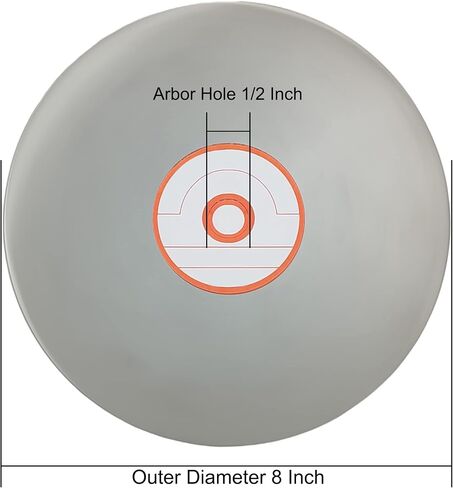Diamond Flat Lap Disc 8 Inch 1500 Grit, 1/2 Inch Arbor, Diamond Flat Lap Wheel for Gemstone Glass Ceramics, Grinding Sanding Disc, Lapping Polishing Disc in Saudi Arabia