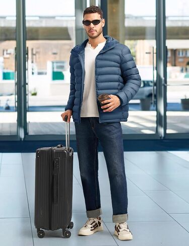 TBMPOY Men's Lightweight Packable Puffer Jackets Hooded Winter Coat Warm Water-Resistant for Travel Casual Hiking Ski in Saudi Arabia