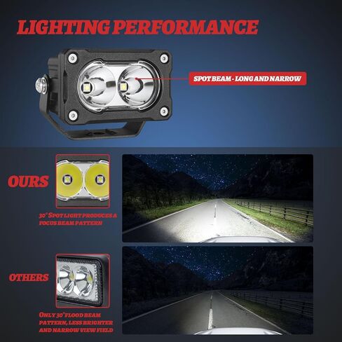 3 Inch LED Pods 40W Driving Light Bar with DT Wiring Harness Kit 2PCS Combo Beam Off Road Lights LED Cubes Fog Light Bumper Grille Backup Lights for Truck Pickup ATV UTV SUV Heavy Duty in Saudi Arabia