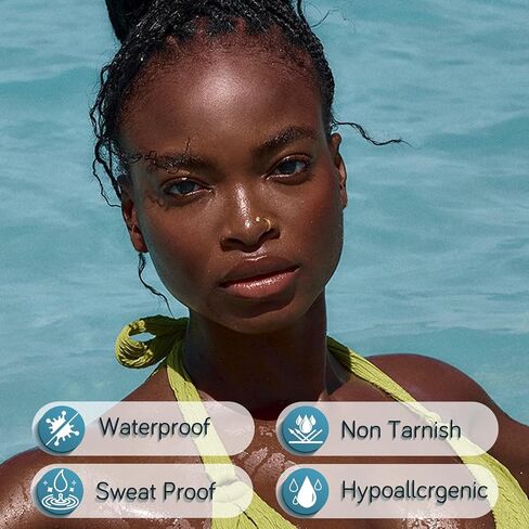 أزرار 20 جرام من أنف الذهب لنساء الرجال Hypoallergenic الفولاذ الفولاذ المزدوج حلقة الأنف 1.5 ملم/2 مم/2.5 ملم CZ محاكاة الماس الصغير L فلة Lescrew أنف ثقب مجموعات المجوهرات (الذهب) in Kuwait