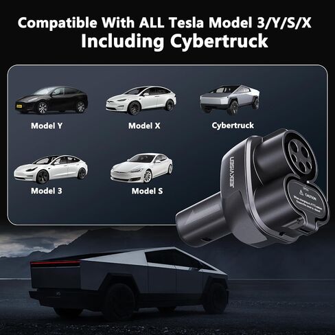 CCS & J1772 to Tesla (NACS) Adapter,250KW Fast Charging for Tesla Model 3/Y/S/X/Cybertruck, Compatible with CCS1 DC & J1772 AC Stations, Supports Level 1/2/3 Chargers in Kuwait