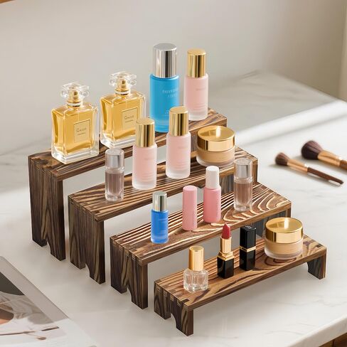 8 حزمة شاشة خشبية شاشة ذات طبقات خشبية قابلة للتكديس صراخ عروض خشب الصنوبر القابلة للتكديس ، مناسبة لأحداث البائعين ، وأدوات عرض التجميل والعطور ، وتخزين توابل المطبخ ، وقوف كب كيك ، ومجموعات طاولة الحلوى الخشبية ، وعروض كشك البائع ، وعروض طعام الحفلات ال in Kuwait