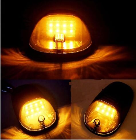 2025 Upgraded No Drill Cab Lights Solar Powered Cab Lights for Truck Vibration Sensor Solar Wireless Cab Lights for Truck Solar Power Cab Lights Durable Roof Marker Lights Cab Lights in Saudi Arabia