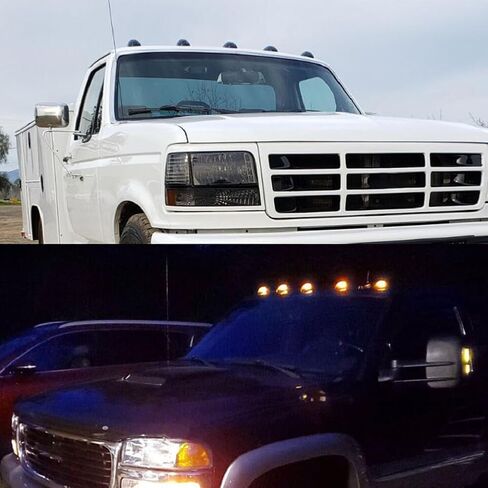 2025 Upgraded No Drill Cab Lights Solar Powered Cab Lights for Truck Vibration Sensor Solar Wireless Cab Lights for Truck Solar Power Cab Lights Durable Roof Marker Lights Cab Lights in Saudi Arabia