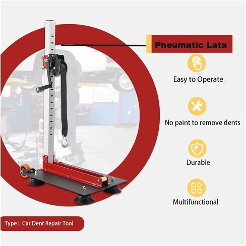 Pulling Tower Dent Car Body Repair Tools, Pneumatic Sheet Metal Lata Car Dent Puller Pulling Systems Machine, 15.8-39.4 Inch Height Adjustable for Auto Body Door Repair (800lbs) in Saudi Arabia