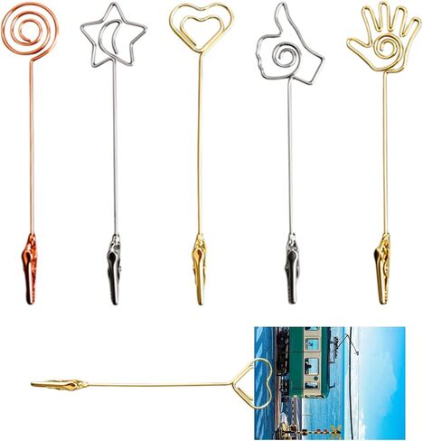 5PCS Clips for Joints, Place Card Holders, Multi-Functional Picture Holders for Tables, Metal Matchstick Extenders, Bracelet Helper Tool for Jewelry Bracelet Necklace in Saudi Arabia