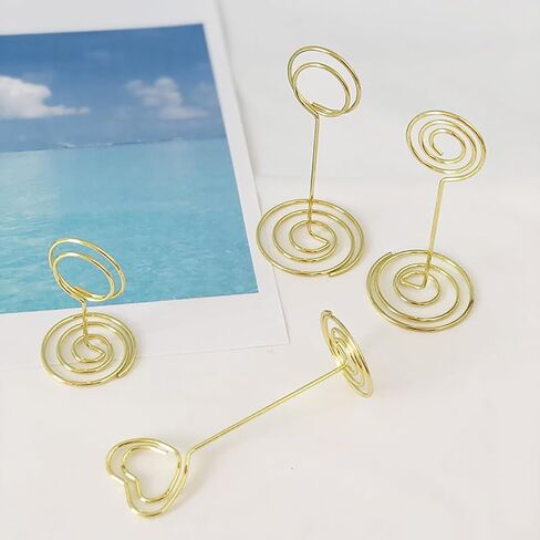 20 Pcs Metal Wire Place Card Holders Table Number Holders Stands Wedding Table Card Clips Office Memo Holders Table Top Photo Holders for Pictures Black in Saudi Arabia