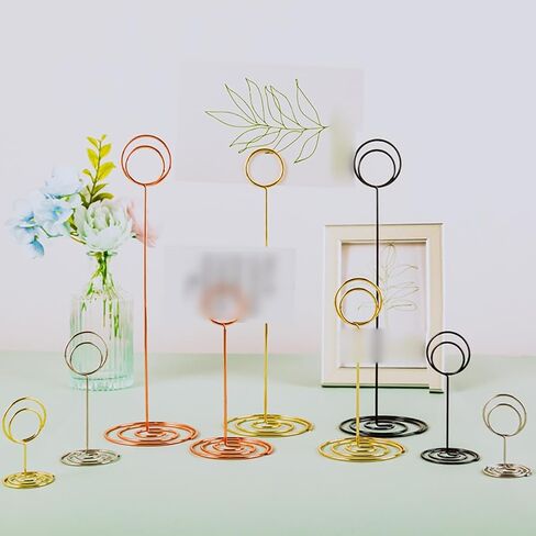 20 Pcs Metal Wire Place Card Holders Table Number Holders Stands Wedding Table Card Clips Office Memo Holders Table Top Photo Holders for Pictures Black in Saudi Arabia