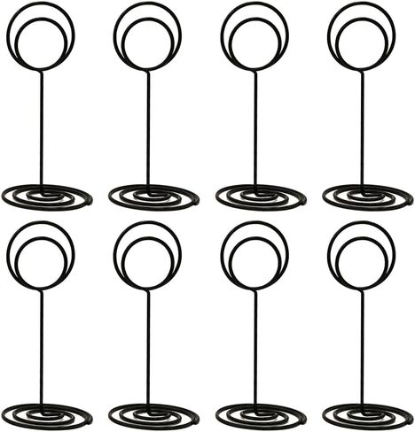 20 Pcs Metal Wire Place Card Holders Table Number Holders Stands Wedding Table Card Clips Office Memo Holders Table Top Photo Holders for Pictures Black in Saudi Arabia