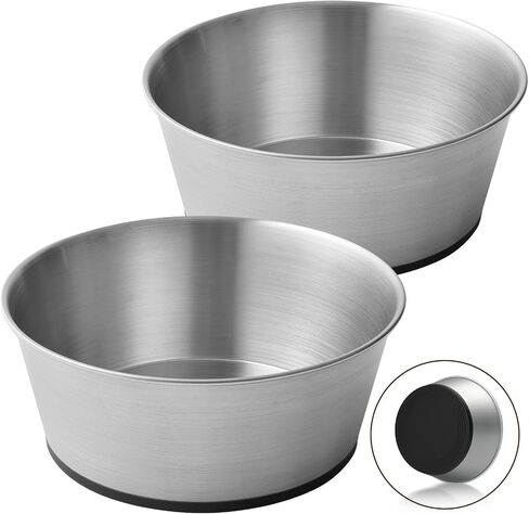 Stainless Steel Dog Bowls for Large Dogs, Non Slip Dog Metal Bowls, 2 Pack Food and Water Pet Bowls Heavy Duty Dishwasher Safe in Saudi Arabia