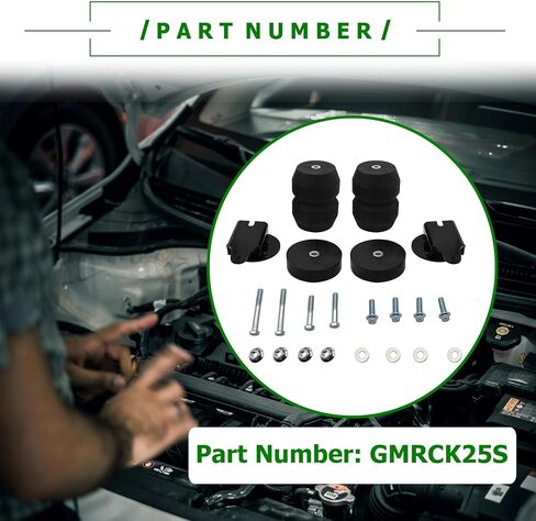 GMRCK25S Rear Suspension Helper Spring Kit Compatible with Chevrolet Silverado 1500 1999-2007 Silverado 2500 1999-2010 GMC Sierra 1500 1999-2006 Sierra 2500 1999-2010 in Saudi Arabia