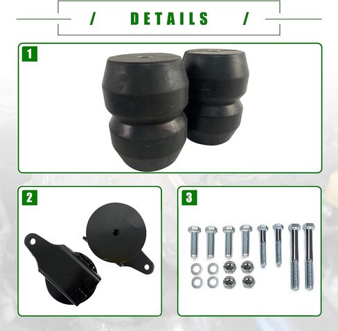 GMRCK25S Rear Suspension Helper Spring Kit Compatible with Chevrolet Silverado 1500 1999-2007 Silverado 2500 1999-2010 GMC Sierra 1500 1999-2006 Sierra 2500 1999-2010 in Saudi Arabia