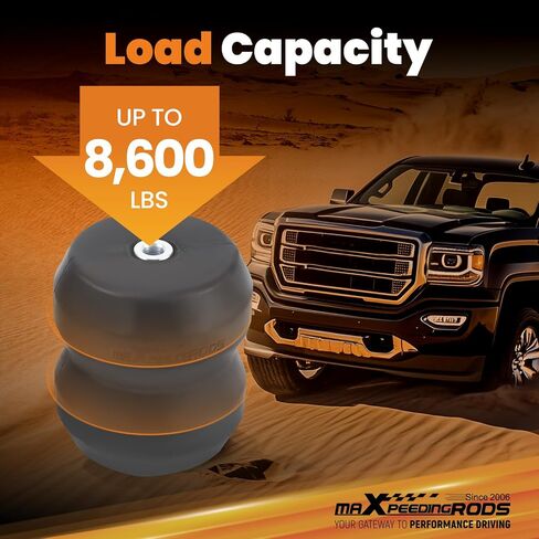 Maxpeedingrods التعليق التعزيز مجموعة الخلفية 8600 رطل لشيفروليه سيلفرادو 1500 GMC Sierra 1500 1999-2019 ربيع المساعد المطاط in Saudi Arabia
