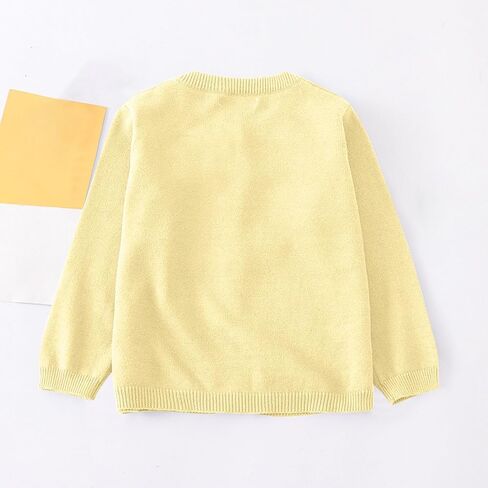 Girls Cardigan Sweaters Open Front Knit Kids Button Up Long Sleeve Fall Winter Uniform Clothes in Saudi Arabia