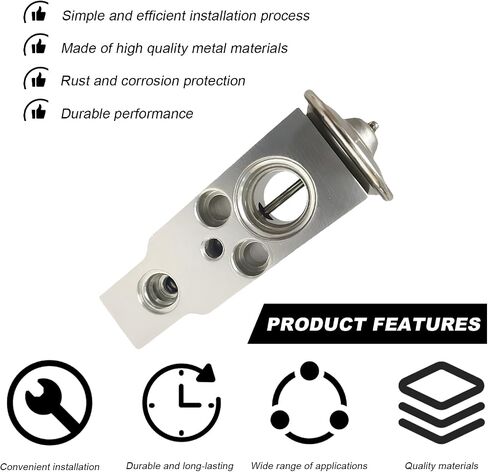 Car A/C Expansion Valve, Metallic Corrosion-Resistant Steam Engine Air Conditioner Valve, Universal Air Conditioning Thermal Expansion Valve for Most Cars Trucks SUVs Sedans in Saudi Arabia