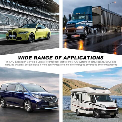 Car A/C Expansion Valve, Metallic Corrosion-Resistant Steam Engine Air Conditioner Valve, Universal Air Conditioning Thermal Expansion Valve for Most Cars Trucks SUVs Sedans in Saudi Arabia