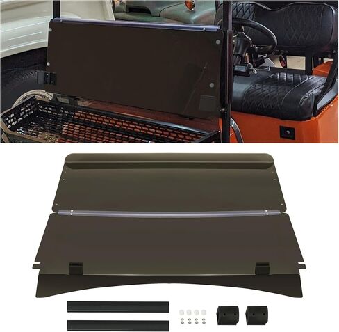 HECASA Tinted Windshield Compatible with 2014+ EZGO TXT Golf Cart Impact Resistant Front Folding Golf Cart Windscreen in Saudi Arabia