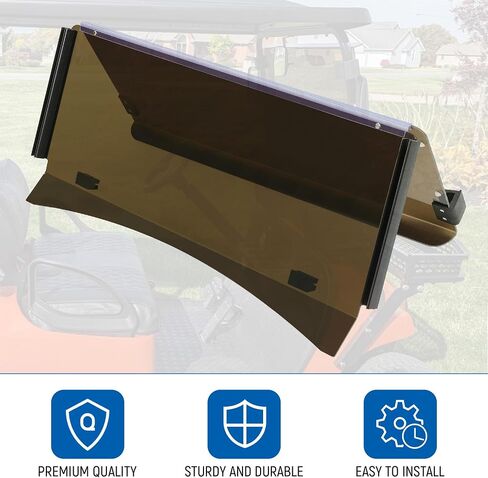 HECASA Tinted Windshield Compatible with 2014+ EZGO TXT Golf Cart Impact Resistant Front Folding Golf Cart Windscreen in Saudi Arabia