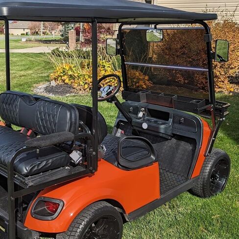 HECASA Tinted Windshield Compatible with 2014+ EZGO TXT Golf Cart Impact Resistant Front Folding Golf Cart Windscreen in Saudi Arabia