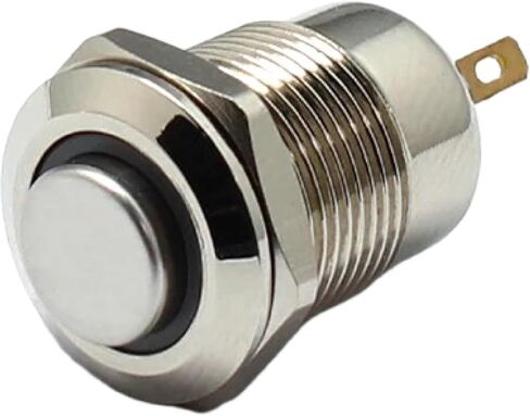 مفتاح زر الدفع المعدني 12 مم ، مصابيح LED ، النحاس المطلي بالنيكل ، 12VDC ، 2-4 تصميم دبوس ، البناء المضاد للخلايا (الإغلاق الأزرق) in Kuwait