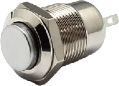 مفتاح زر الدفع المعدني 12 مم ، مصابيح LED ، النحاس المطلي بالنيكل ، 12VDC ، 2-4 تصميم دبوس ، البناء المضاد للخلايا (الإغلاق الأزرق) in Kuwait