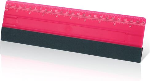 Vinyl Squeegee, 10 Inch Felt Squeegee Vinyl Wrap Squeegees Window Tint Squeegees Wallpaper Tools Universal with 25CM Scale Ruler for Car Wallpaper Wrapping Smoothing Window Tint Film (Pink) in Saudi Arabia