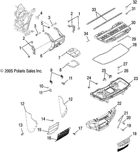 Polaris OEM Gront Storage Cover 2005-2006 Sportsman 400 450 500 5435629 in Saudi Arabia