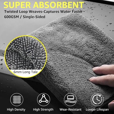 مناشف تجفيف سيارات الألياف الدقيقة ذات الحزمة (63 "x24" + 35 "x24") ، فائقة الامتصاص ، خالية من الخطوط ، خالية من الخدش ، خالية من الوبر ، جافة سريعة وسريعة ، مثالية للسيارات ، الشاحنات ، سيارات الدفع الرباعي in Kuwait